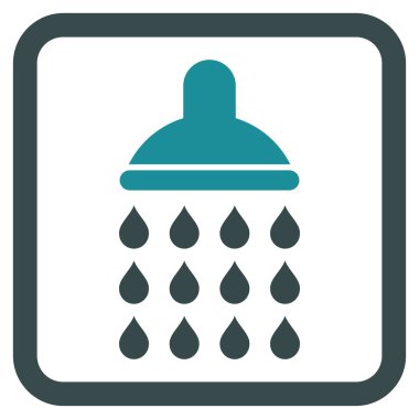 Duş düz vektör simgesi