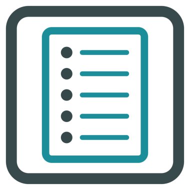 Liste sayfa düz vektör simgesi