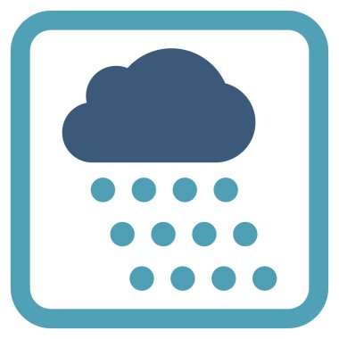 Yağmur bulutu düz vektör simgesi