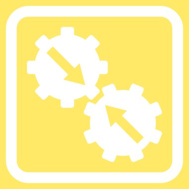 Dişli Tümleştirme düz vektör simgesi