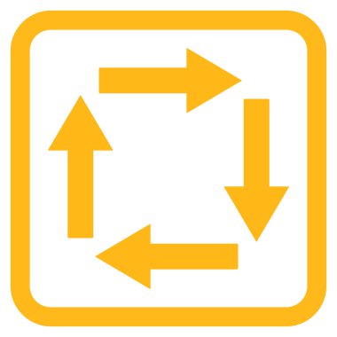 Dolaşım oklar düz vektör simgesi