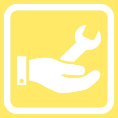 Onarım hizmeti düz vektör simgesi