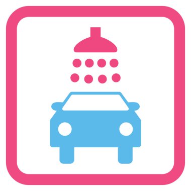 Araba duş düz vektör simgesi