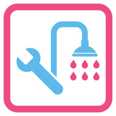 Sıhhi tesisat düz vektör simgesi