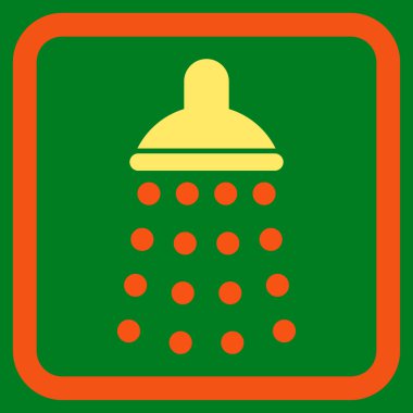 Duş düz vektör simgesi