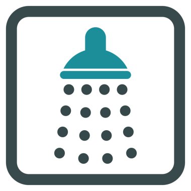 Duş düz vektör simgesi