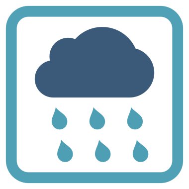 Yağmur bulutu düz vektör simgesi