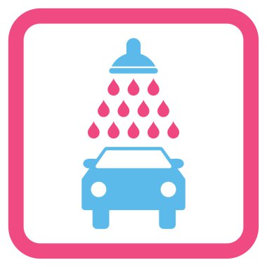 Araba duş düz vektör simgesi