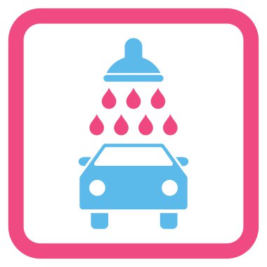 Araba duş düz vektör simgesi