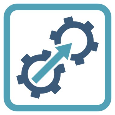 Dişli Tümleştirme düz vektör simgesi