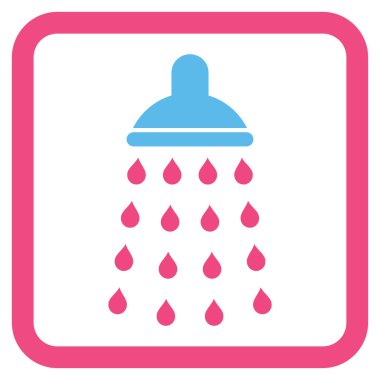 Duş düz vektör simgesi