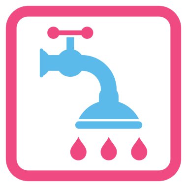 Duş musluk düz vektör simgesi