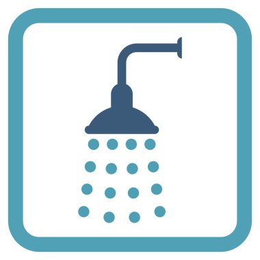 Duş düz vektör simgesi