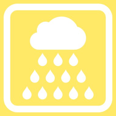 Yağmur bulutu düz vektör simgesi