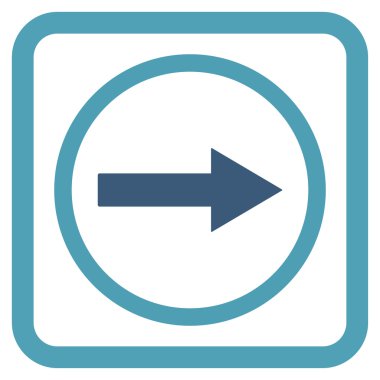 Sağ yuvarlak ok düz vektör simgesi