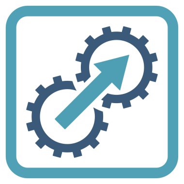 Dişli Tümleştirme düz vektör simgesi