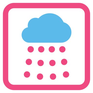 Yağmur bulutu düz vektör simgesi