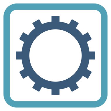 dişli düz vektör simgesi