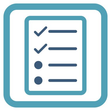 Denetim listesi sayfa düz vektör simgesi