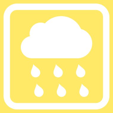 Yağmur bulutu düz vektör simgesi