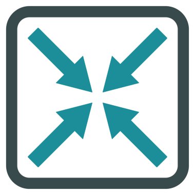 Merkezi oklar düz vektör simgesi