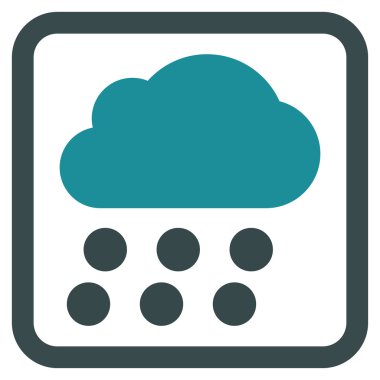 Yağmur bulutu düz vektör simgesi