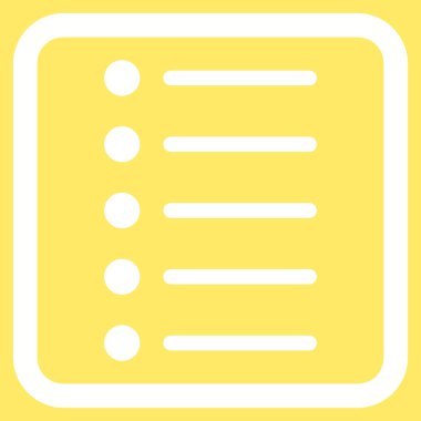 Öğeleri düz vektör simgesi