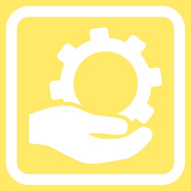 Hizmet düz vektör simgesi