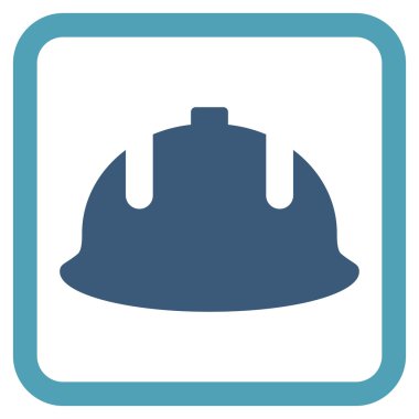 İnşaat kask düz vektör simgesi