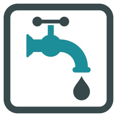 Su musluk düz vektör simgesi