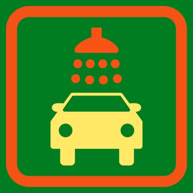 Araba duş düz vektör simgesi