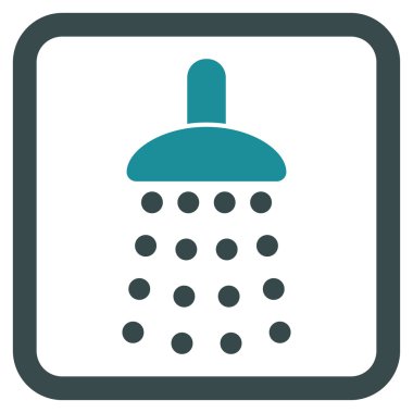 Duş düz vektör simgesi