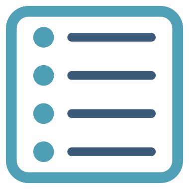 Öğeleri düz vektör simgesi