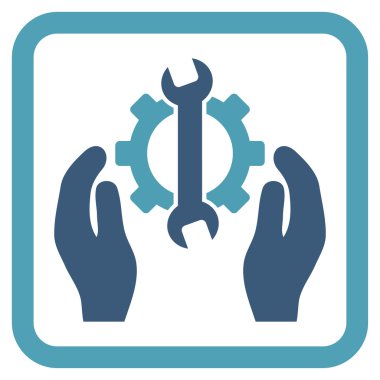 Onarım hizmeti düz vektör simgesi