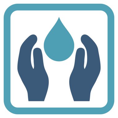 Su bakımı düz vektör simgesi