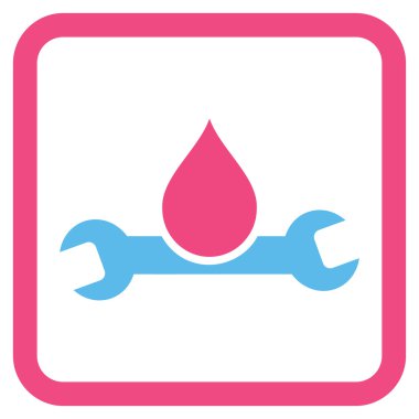 Sıhhi tesisat düz vektör simgesi