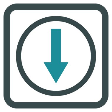 Rownded ok düz vektör simgesi