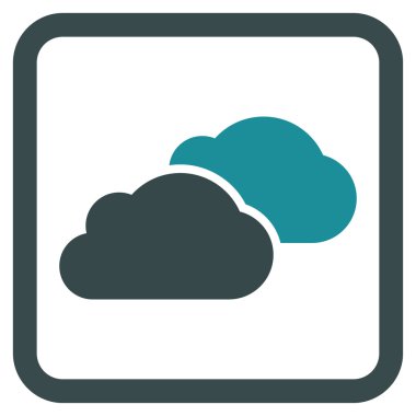 bulutlar düz vektör simgesi