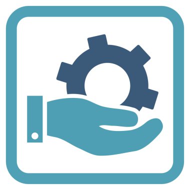 Hizmet düz vektör simgesi