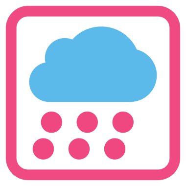 Yağmur bulutu düz vektör simgesi