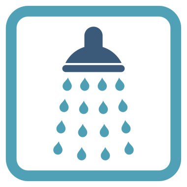 Duş düz vektör simgesi