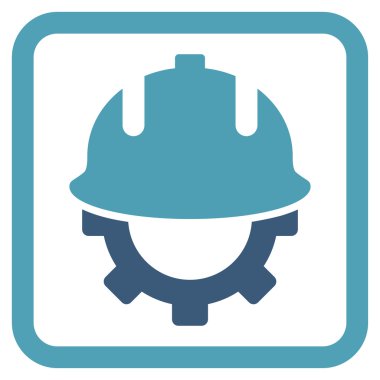 Geliştirme kask düz vektör simgesi