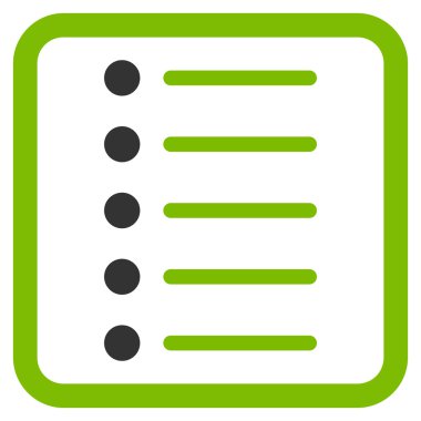 Öğeleri düz vektör simgesi