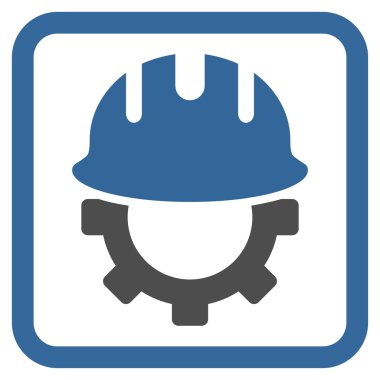 Geliştirme işçisi düz vektör simgesi