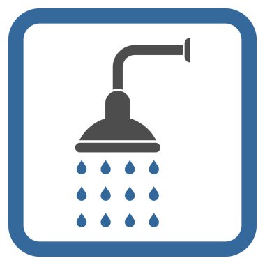 Duş düz vektör simgesi