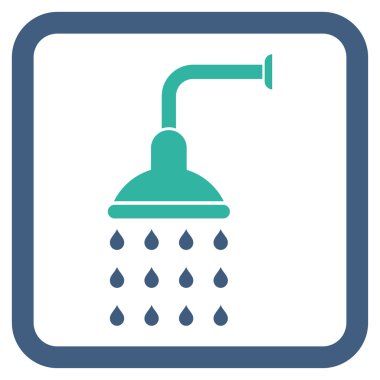 Duş düz vektör simgesi