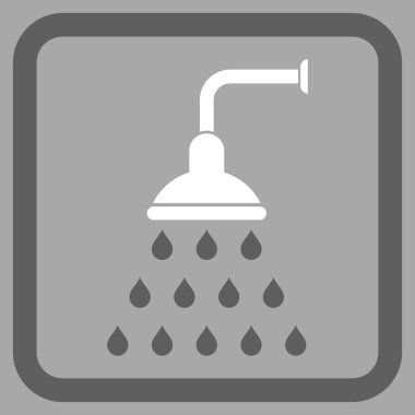 Duş düz vektör simgesi