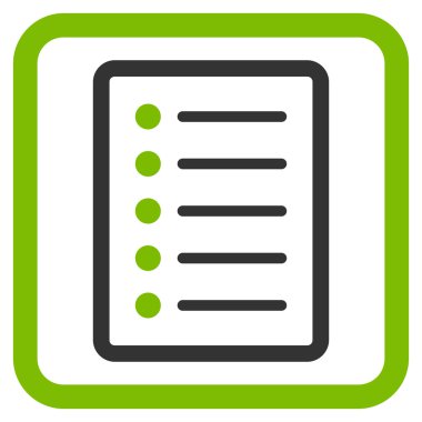 Liste sayfa düz vektör simgesi