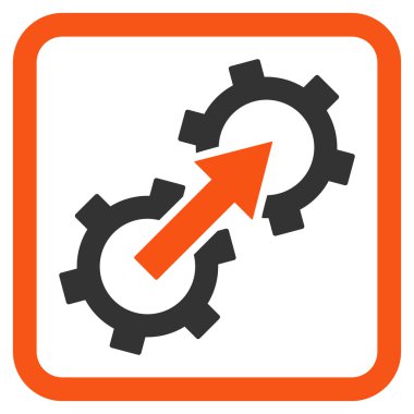 Dişli Tümleştirme düz vektör simgesi