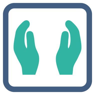 Bakım el düz vektör simgesi